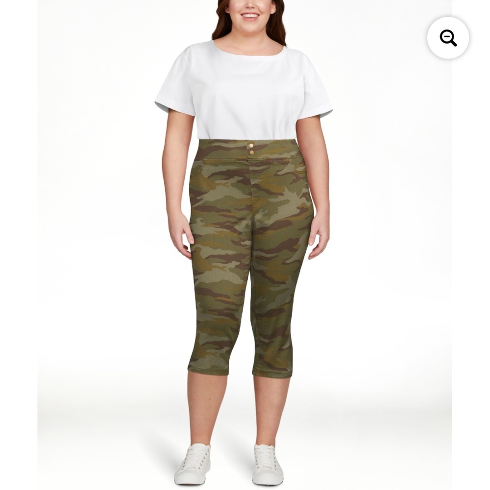 Terra and Sky Women’s Plus Size High Waist Camo Jeggings Size 4X (28W-30W) NWT - Picture 2 of 12